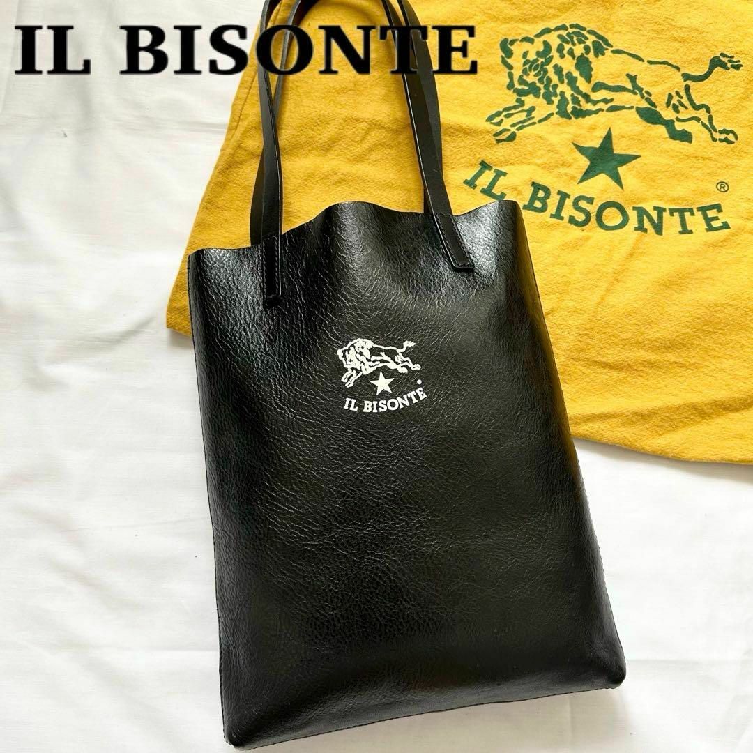 IL BISONTE(イルビゾンテ)の✨極美品✨50周年限定　イルビゾンテ　トートバッグ　レザー　本革　ブラック レディースのバッグ(トートバッグ)の商品写真