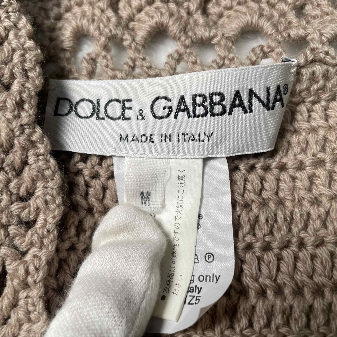 DOLCE&GABBANA(ドルチェアンドガッバーナ)の【希少】DOLCE&GABBANA ウールニットドレス 編み込み リボン M レディースのワンピース(ロングワンピース/マキシワンピース)の商品写真