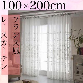 美品 カインズ 花粉キャッチレースカーテン 100×175 2枚入りの通販｜ラクマ