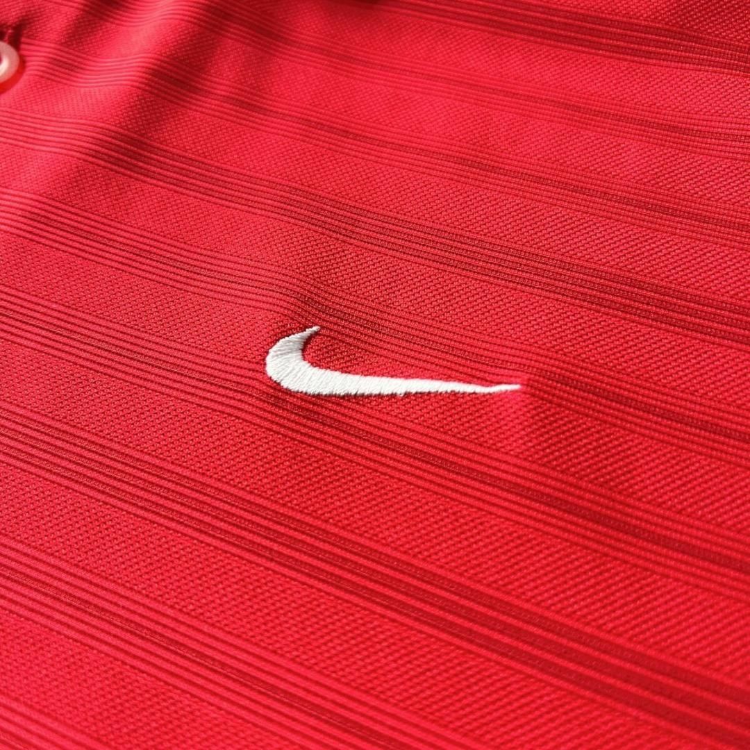 NIKE(ナイキ)の美品 ナイキ ゴルフ ドライ ストレッチ 半袖 ポロシャツ メンズ L 赤 スポーツ/アウトドアのゴルフ(ウエア)の商品写真