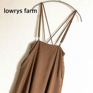 ローリーズファーム(LOWRYS FARM)のlowrys farmローリーズファーム　ロングキャミワンピース　ライトブラウン(ロングワンピース/マキシワンピース)