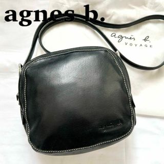 アニエスベー(agnes b.)の✨極美品✨高級感　アニエスベー　ショルダーバッグ　ブラック　レザー　ポシェット(ショルダーバッグ)