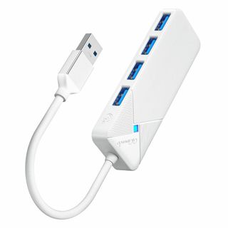 【色:ホワイト】GiGimundo USB ハブ 4ポート USB3.0 HUB(PC周辺機器)