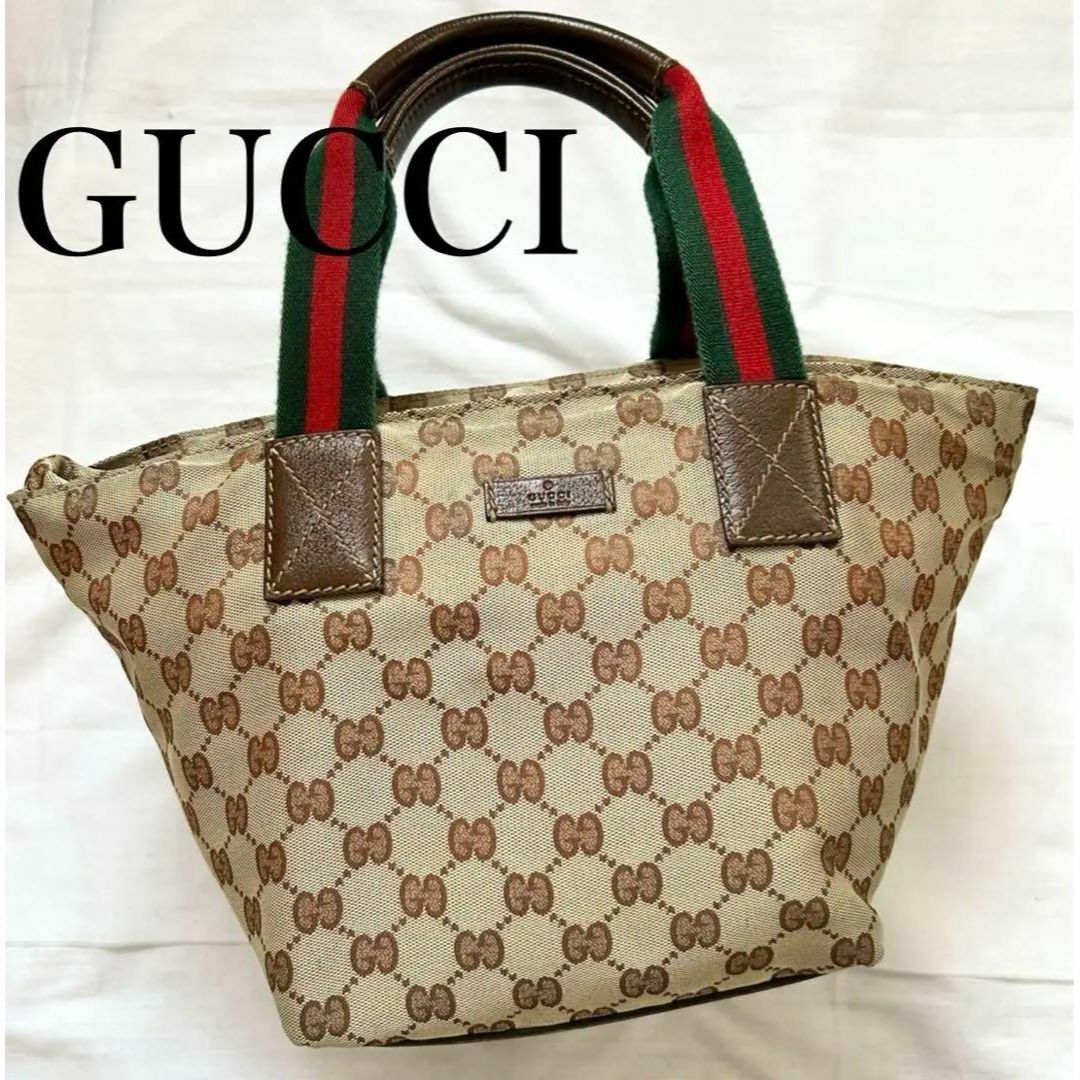 ✨美品✨即完商品　GUCCI　ハンドバッグ　GGキャンバス　シェリーライン | フリマアプリ ラクマ