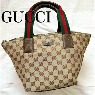 Gucci - ✨美品✨即完商品 GUCCI ハンドバッグ GGキャンバス シェリー 