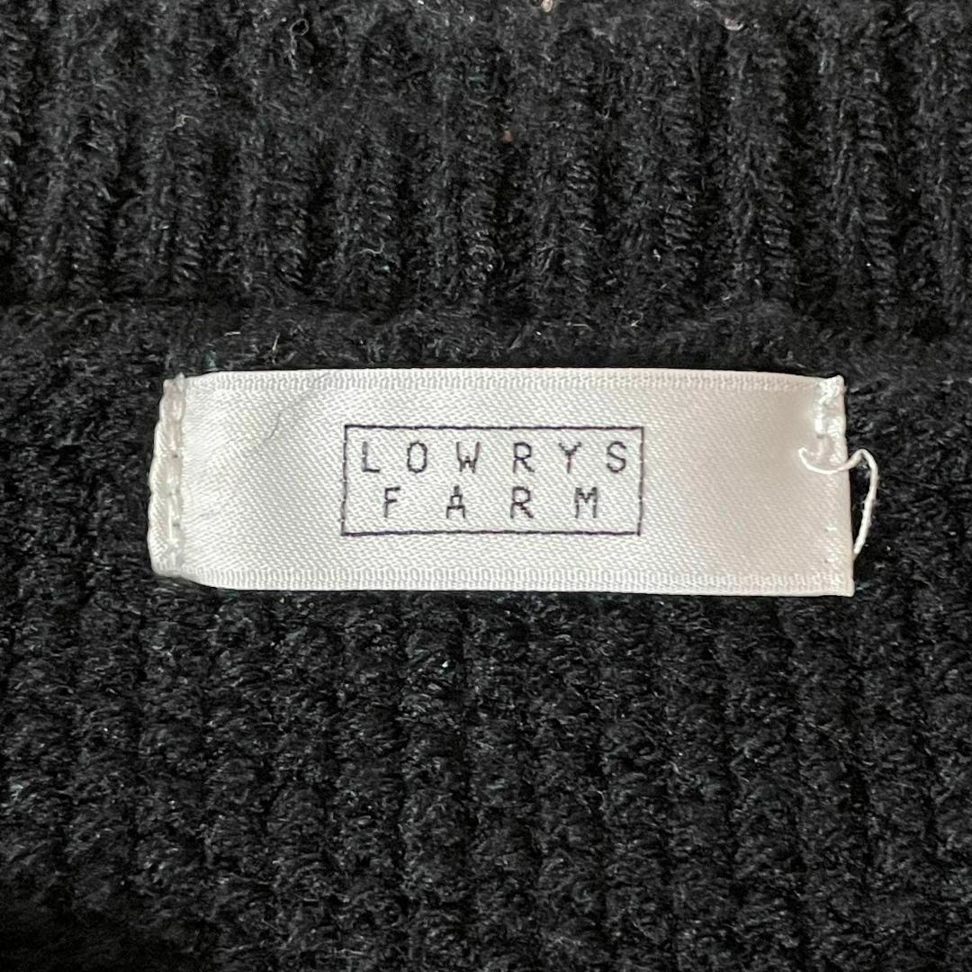 LOWRYS FARM(ローリーズファーム)の【大人気◎】LOWRYS FARM 5Gカノコクループルオーバー F ブラック レディースのトップス(ニット/セーター)の商品写真