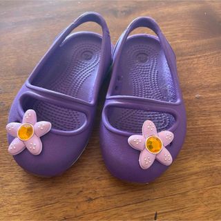 クロックス(crocs)のクロックス　バレエシューズサンダル　12cm(サンダル)