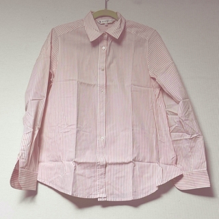 クミキョク(kumikyoku（組曲）)の組曲　ストライプシャツ　ピンク　2サイズ(シャツ/ブラウス(長袖/七分))