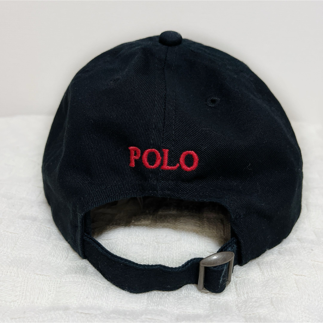 POLO RALPH LAUREN(ポロラルフローレン)のポロ　ラルフローレン　ポニー刺繍　ブラック　レディース　ボーイズ　美品　56cm レディースの帽子(キャップ)の商品写真