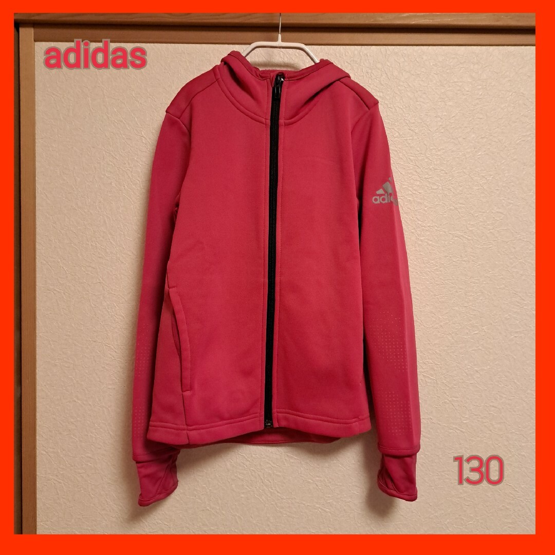 adidas(アディダス)のadidas　パーカー　アディダス　ガールズ　130 キッズ/ベビー/マタニティのキッズ服女の子用(90cm~)(ジャケット/上着)の商品写真