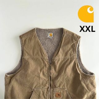 カーハート(carhartt)のcarhartt カーハート ボアベスト ダックベスト XXL メキシコ製 革(その他)