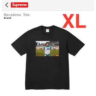 シュプリーム(Supreme)のSupreme Maradona Tee ブラック XLサイズ Tシャツ(Tシャツ/カットソー(半袖/袖なし))