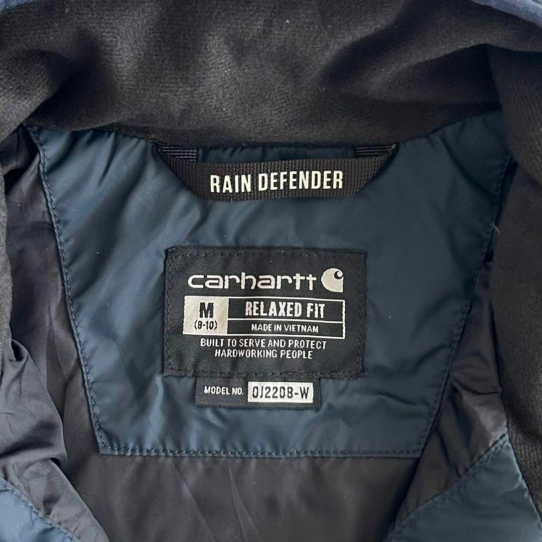 carhartt(カーハート)のCARHARTT 中綿ジャケット ライトダウンジャケット ネイビー 企業ロゴ M メンズのジャケット/アウター(ダウンジャケット)の商品写真