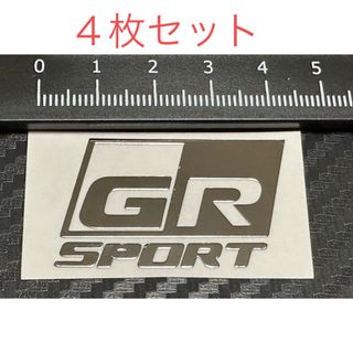 GR sport ミニステッカー　4枚セット金属製（ニッケル合金）(車内アクセサリ)