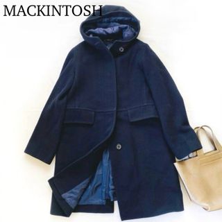 MACKINTOSH マッキントッシュ フーデット ロングコート 濃紺 ネイビー