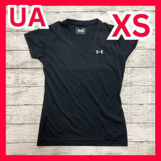 アンダーアーマー(UNDER ARMOUR)のアンダーアーマー　Vネック　ブラック　黒　XS(Tシャツ(半袖/袖なし))