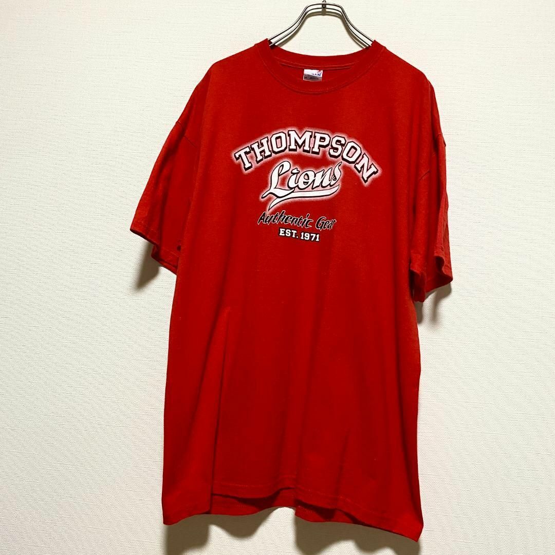 GILDAN(ギルタン)のアメリカ古着　THOMPSON LIONS 半袖　Tシャツ　XLサイズ　J933 メンズのトップス(Tシャツ/カットソー(半袖/袖なし))の商品写真