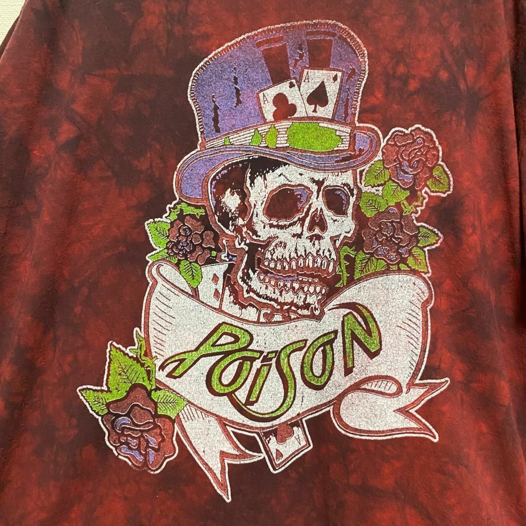 MUSIC TEE(ミュージックティー)のアメリカ古着　POISON ポイズン　バンT　バンド　半袖　タイダイ　スカル メンズのトップス(Tシャツ/カットソー(半袖/袖なし))の商品写真