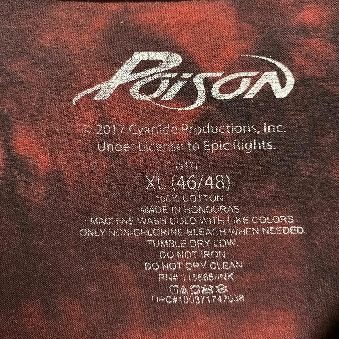 MUSIC TEE(ミュージックティー)のアメリカ古着　POISON ポイズン　バンT　バンド　半袖　タイダイ　スカル メンズのトップス(Tシャツ/カットソー(半袖/袖なし))の商品写真