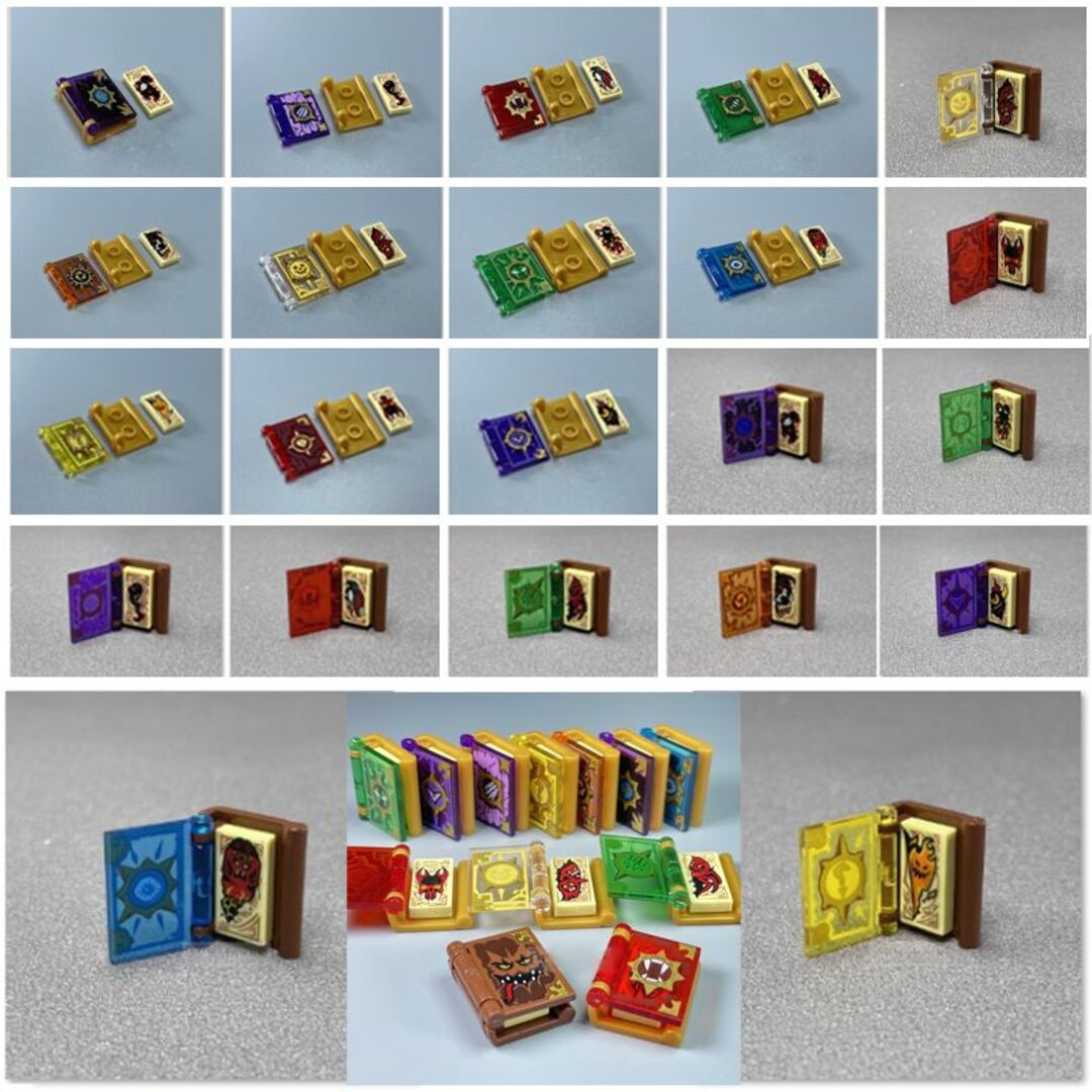 魔導具　魔術書　LEGO互換　レゴブロック　キラキラ　インテリア　マジックブック エンタメ/ホビーのフィギュア(SF/ファンタジー/ホラー)の商品写真