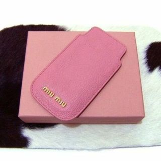 ミュウミュウ(miumiu)のMIUMIU マルチケースピンク S13新品 カードケースアイコス iphone(ポーチ)