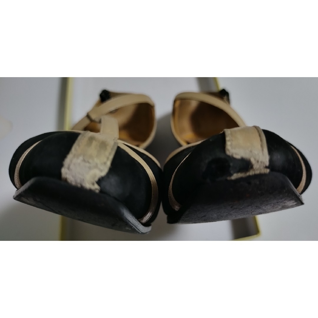 黒パンプス22.5㎝ ピンヒール ストラップ NORMA KAMALI 日本製 レディースの靴/シューズ(ハイヒール/パンプス)の商品写真