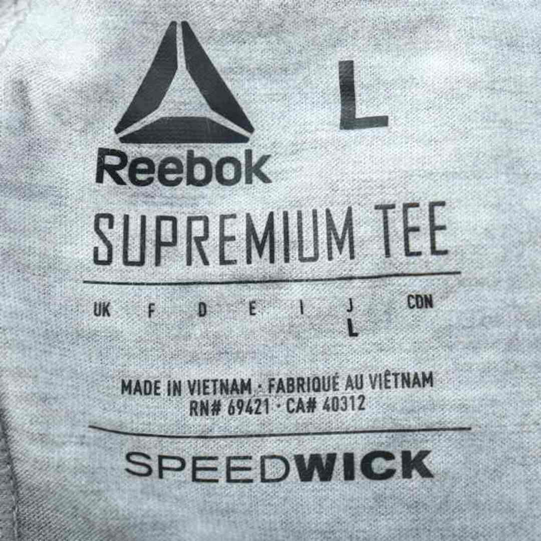 Reebok(リーボック)のリーボック 半袖Tシャツ スプレミアムT スピードウィック スポーツウエア レディース Lサイズ グレー Reebok レディースのトップス(Tシャツ(半袖/袖なし))の商品写真