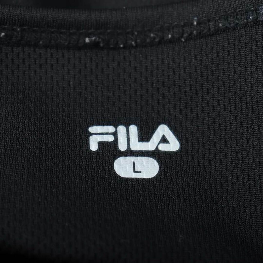 FILA(フィラ)のフィラ 半袖Tシャツ グラフィックT 花柄 スポーツウエア レディース Lサイズ ブラック FILA レディースのトップス(Tシャツ(半袖/袖なし))の商品写真
