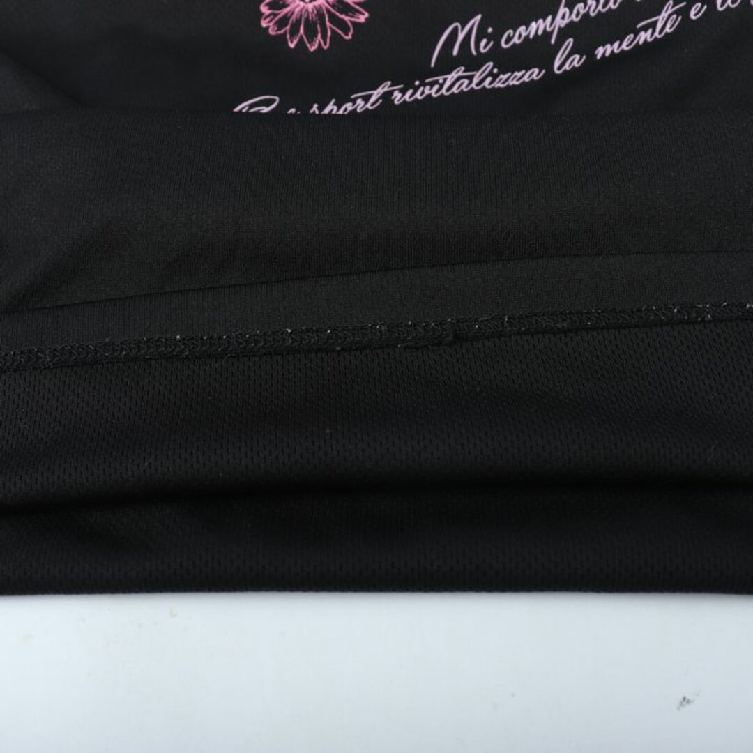 FILA(フィラ)のフィラ 半袖Tシャツ グラフィックT 花柄 スポーツウエア レディース Lサイズ ブラック FILA レディースのトップス(Tシャツ(半袖/袖なし))の商品写真