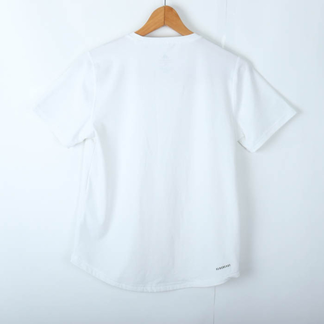 adidas(アディダス)のアディダス 半袖Tシャツ ロゴT スポーツウエア エアロレディ プライムグリーン レディース Lサイズ ホワイト adidas レディースのトップス(Tシャツ(半袖/袖なし))の商品写真