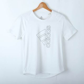 アディダス(adidas)のアディダス 半袖Tシャツ ロゴT スポーツウエア エアロレディ プライムグリーン レディース Lサイズ ホワイト adidas(Tシャツ(半袖/袖なし))