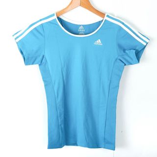 アディダス(adidas)のアディダス 半袖Tシャツ クライマクール メッシュ スポーツウエア レディース Sサイズ ブルー adidas(Tシャツ(半袖/袖なし))