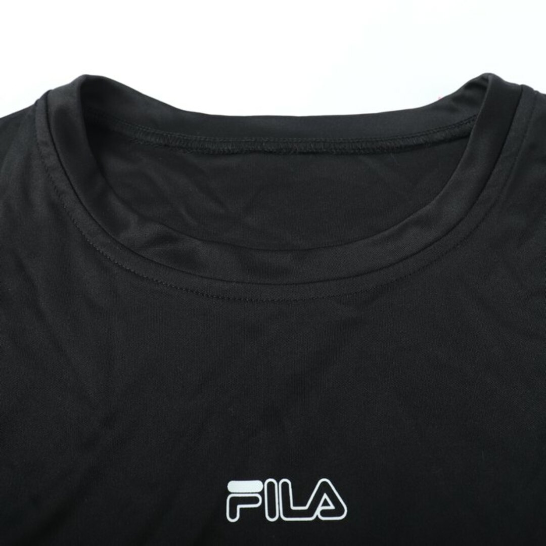 FILA(フィラ)のフィラ 半袖Tシャツ ロゴT スポーツウエア　 レディース Mサイズ ブラック FILA レディースのトップス(Tシャツ(半袖/袖なし))の商品写真
