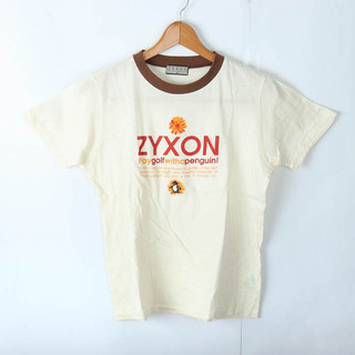 マンシングウェア(Munsingwear)のマンシングウェア 半袖Tシャツ ロゴT ZYXON スポーツウエア 日本製 レディース Mサイズ ベージュ Munsing wear(Tシャツ(半袖/袖なし))