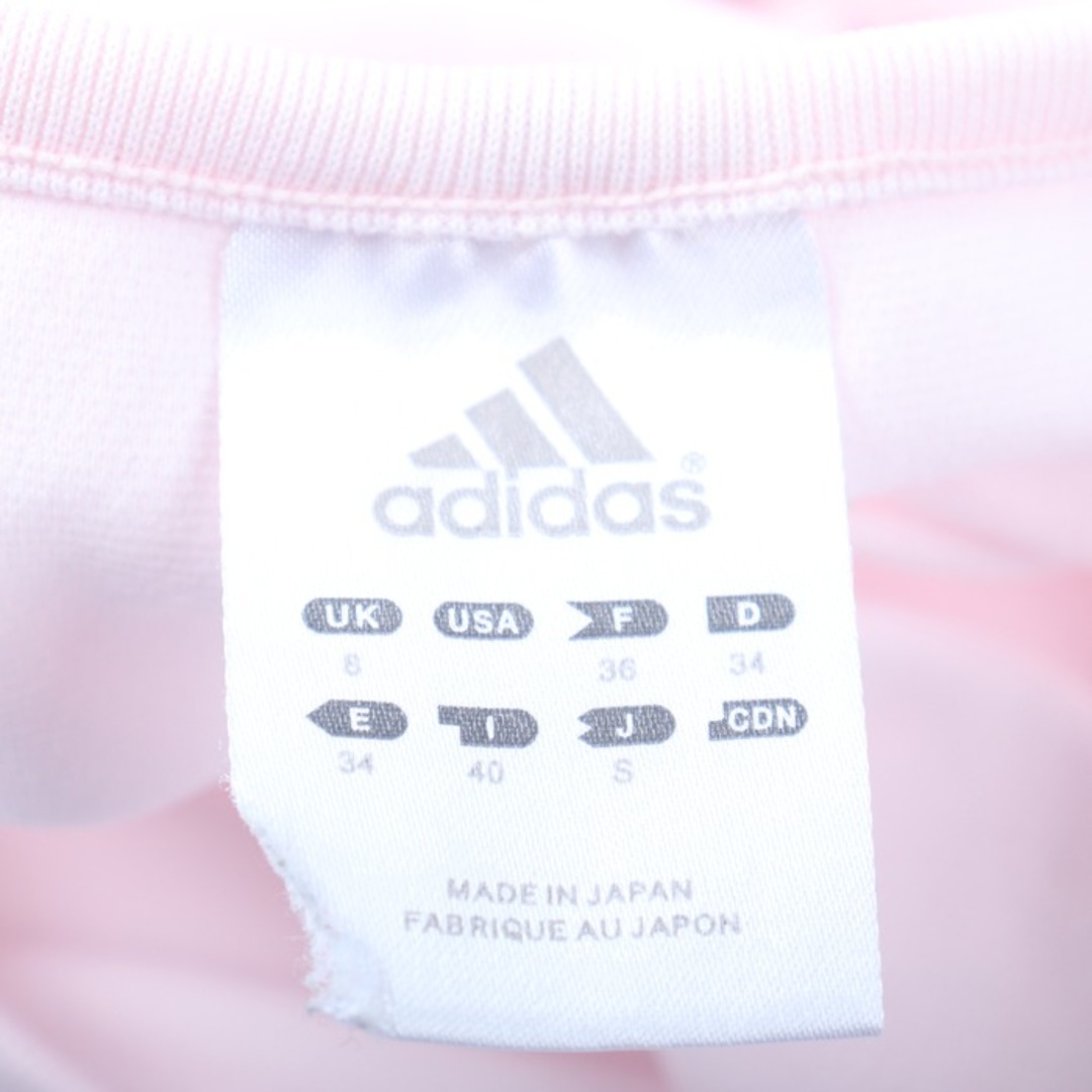 adidas(アディダス)のアディダス 長袖Tシャツ サイドライン スポーツウエア 日本製 レディース Sサイズ ピンク adidas レディースのトップス(Tシャツ(長袖/七分))の商品写真