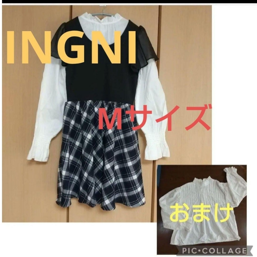 INGNI(イング)のINGNI 半袖ミニワンピース+WEGO ブラウス まとめ売り おまけ付き‼ レディースのワンピース(ミニワンピース)の商品写真