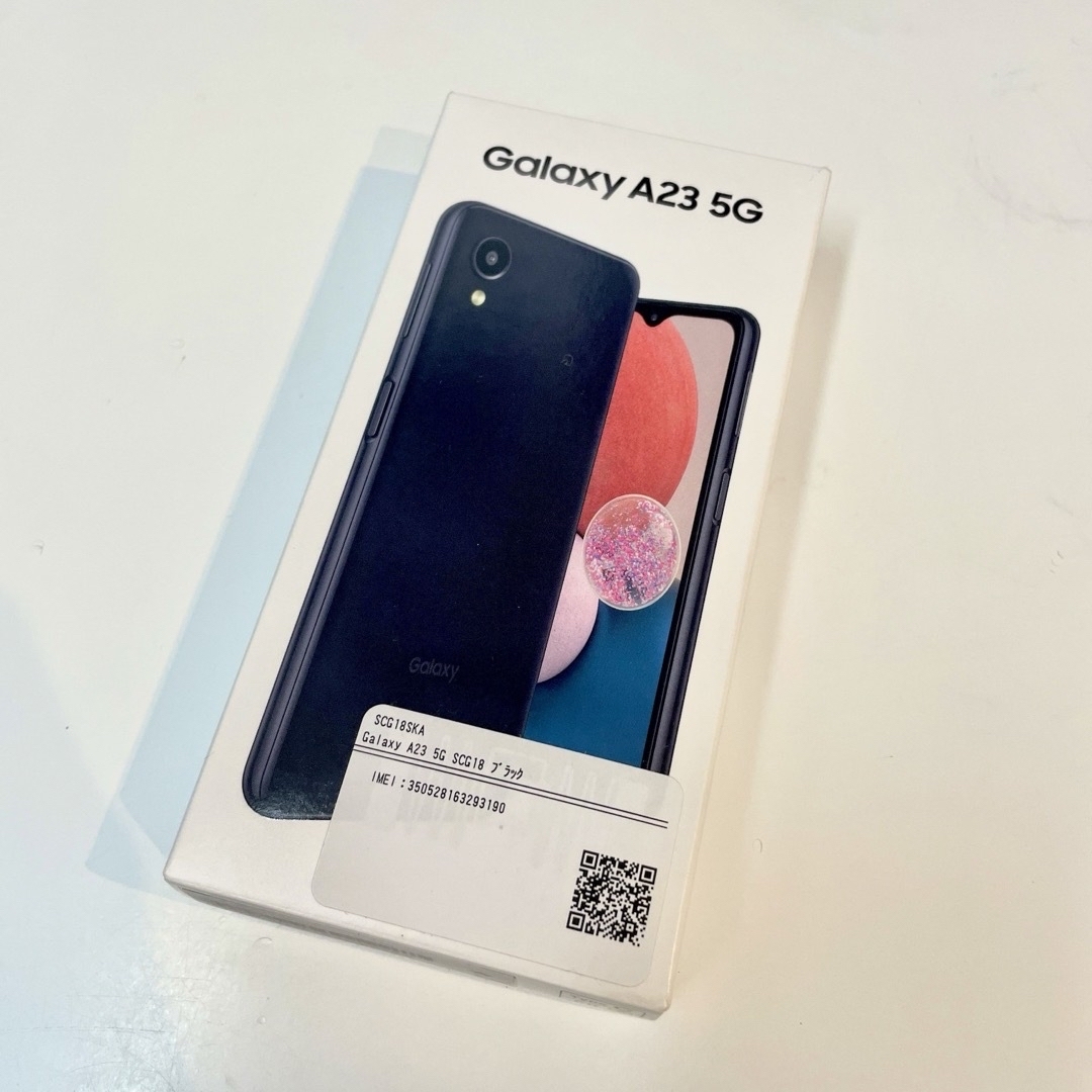 Galaxy(ギャラクシー)の限定お値下げ中！SAMSUNG Galaxy A23 5G SCG18 ブラック スマホ/家電/カメラのスマートフォン/携帯電話(スマートフォン本体)の商品写真