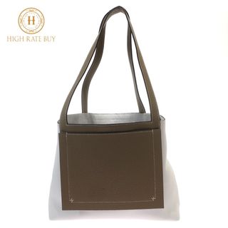 エルメス(Hermes)の【新品】HERMES エルメス カバセリエ31 B刻(2023年) トリヨンクレマンス トートバッグ ショルダーバッグ ベージュマルファ ナタ ホワイト バイカラー レディース(トートバッグ)