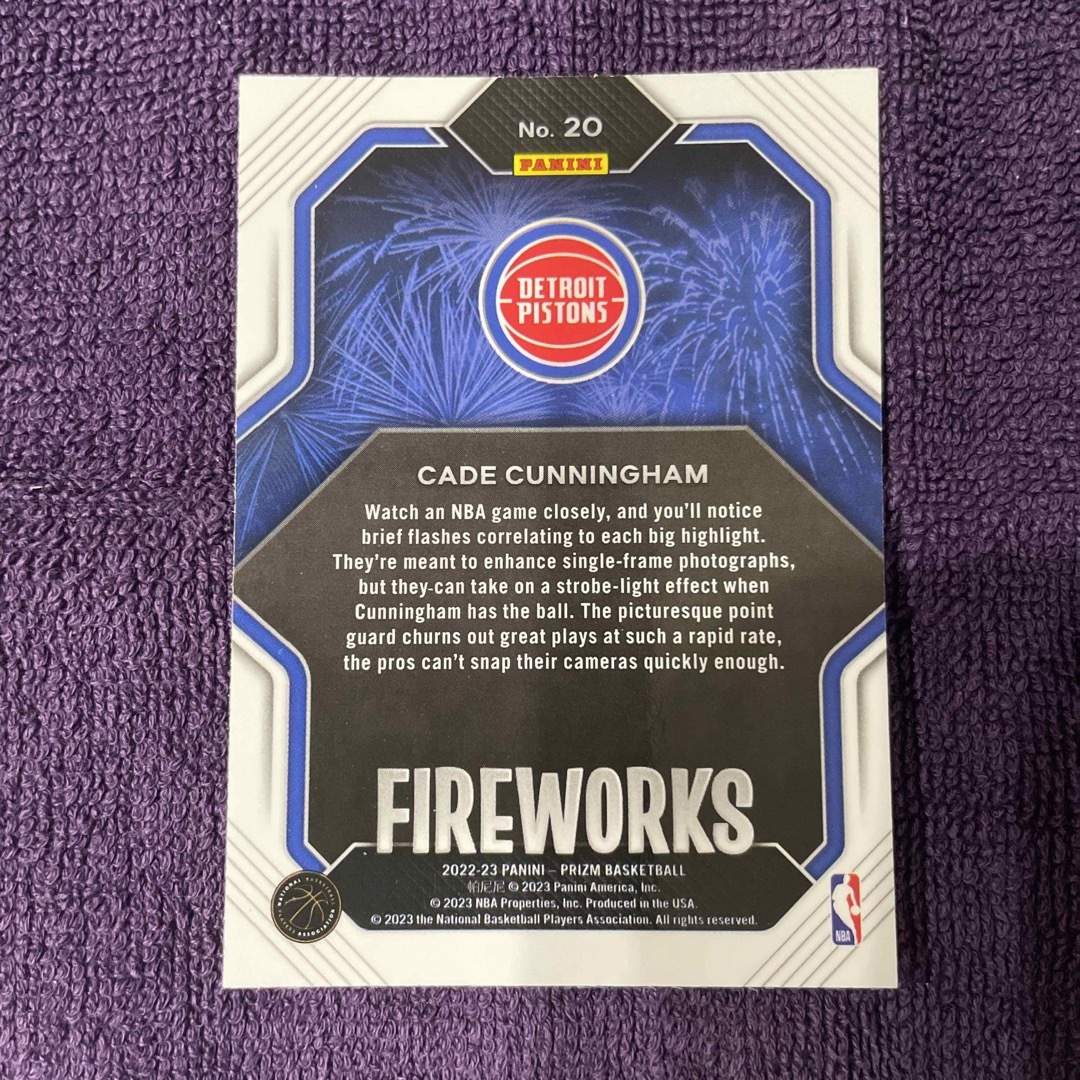 Cade Cunningham Prizm Fireworks NBA エンタメ/ホビーのトレーディングカード(シングルカード)の商品写真