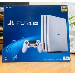 プレイステーション4(PlayStation4)の【美品】PS4 Pro 1TB グレイシャー・ホワイト CUH-7200BB02(家庭用ゲーム機本体)