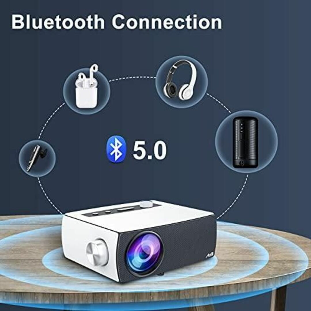 ARTlii プロジェクター enjoy3　Bluetooth搭載　5G スマホ/家電/カメラのテレビ/映像機器(プロジェクター)の商品写真