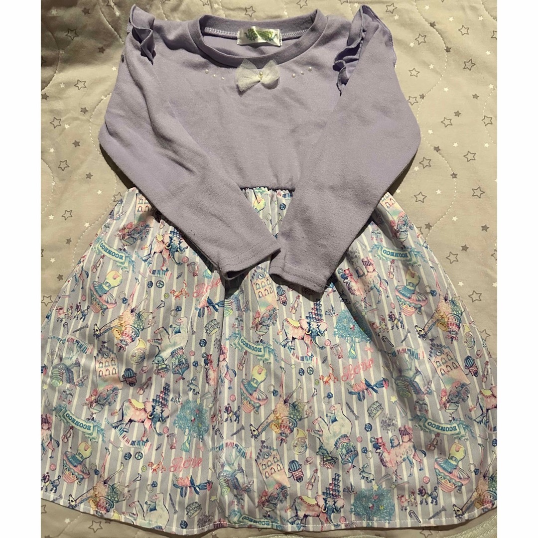 しまむら(シマムラ)のエコネコ　しまむら　ワンピース キッズ/ベビー/マタニティのキッズ服女の子用(90cm~)(ワンピース)の商品写真