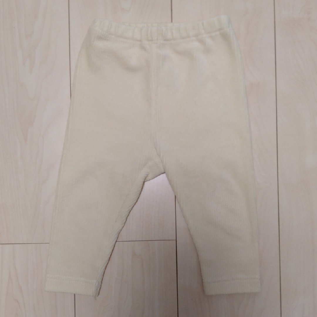 UNIQLO(ユニクロ)のUNIQLO BABY 80size コーデュロイ　ホワイトパンツ キッズ/ベビー/マタニティのベビー服(~85cm)(パンツ)の商品写真