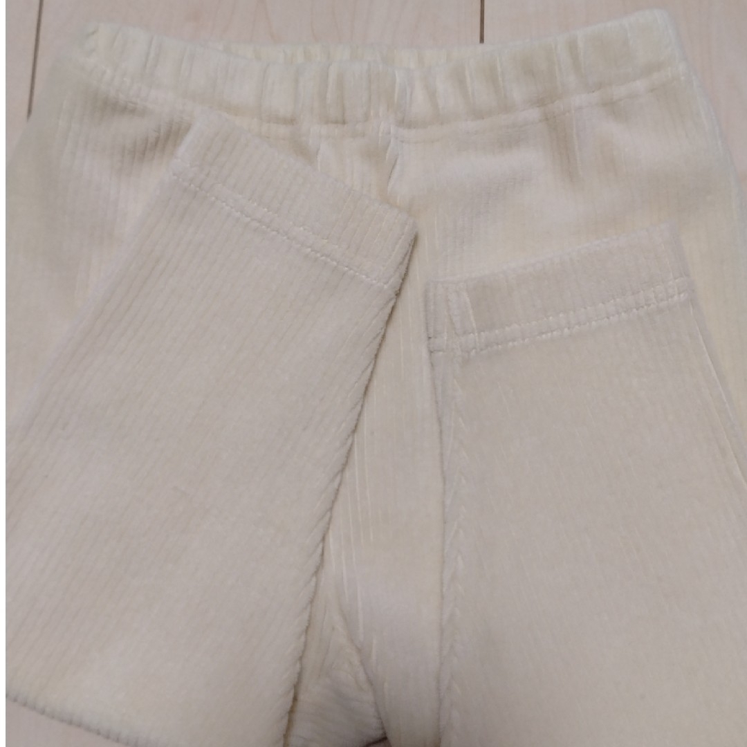 UNIQLO(ユニクロ)のUNIQLO BABY 80size コーデュロイ　ホワイトパンツ キッズ/ベビー/マタニティのベビー服(~85cm)(パンツ)の商品写真
