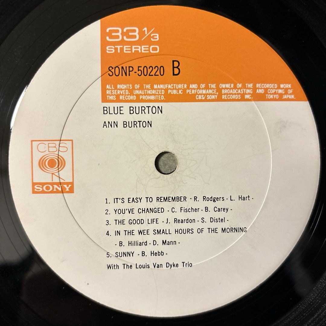 Ann Burton Blue Burton レコード LP アン・バートン エンタメ/ホビーのエンタメ その他(その他)の商品写真