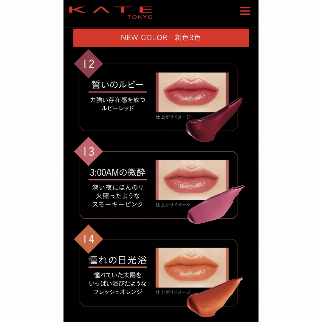 KATE(ケイト)の⑬【新品】KATE ケイト リップモンスター 13 3:00AMの微酔 人気色 コスメ/美容のベースメイク/化粧品(口紅)の商品写真