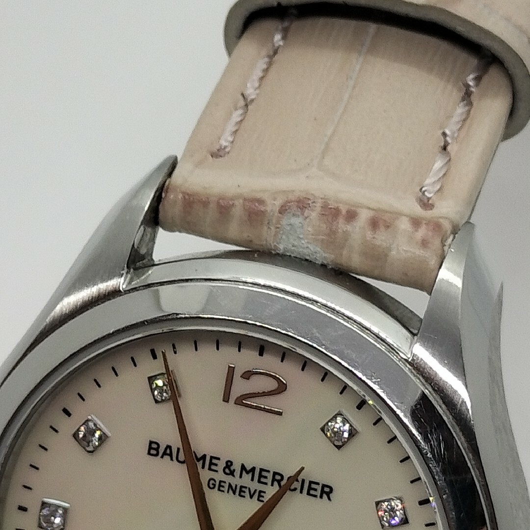 BAUME&MERCIER(ボームエメルシエ)のB&Mボーム&メルシェM0A10176クリフトン10PDシェル箱保付きレディース レディースのファッション小物(腕時計)の商品写真