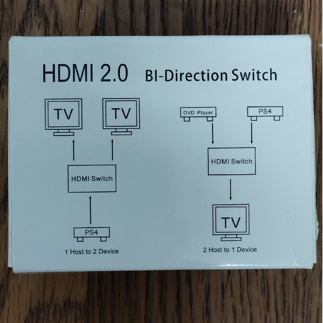 HDMI 切替器 2⇔1 分配器 セレクター スプリッター 手動 VK-TC03 スマホ/家電/カメラのPC/タブレット(ディスプレイ)の商品写真