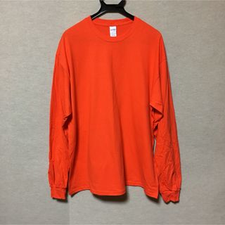 ギルタン(GILDAN)の新品 GILDAN ギルダン 長袖ロンT オレンジ L(Tシャツ/カットソー(七分/長袖))