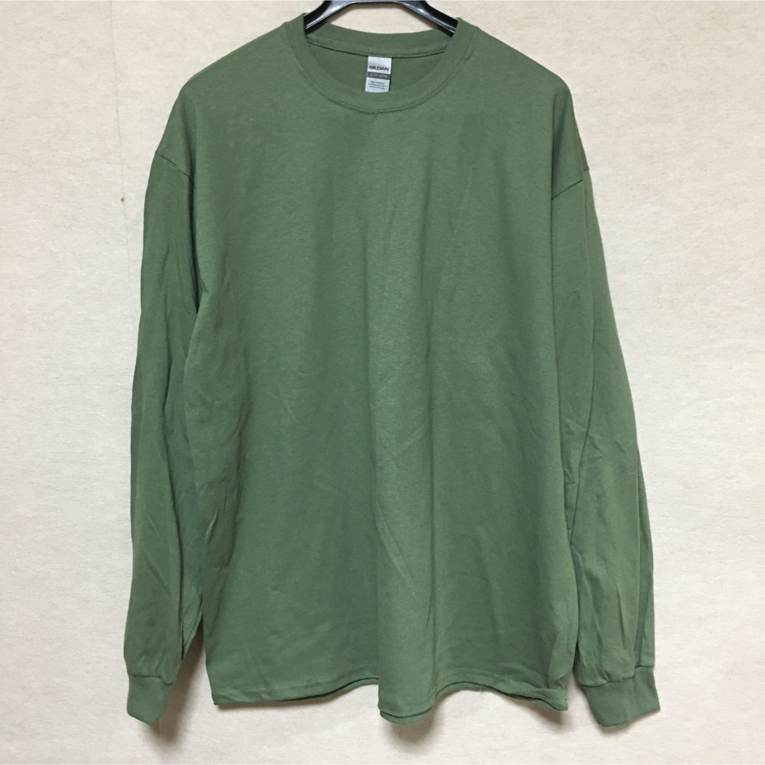 GILDAN(ギルタン)の新品 GILDAN ギルダン 長袖ロンT ミリタリーグリーン L メンズのトップス(Tシャツ/カットソー(七分/長袖))の商品写真